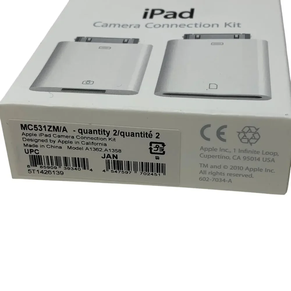 Apple iPad Camera Connection Kit NEW